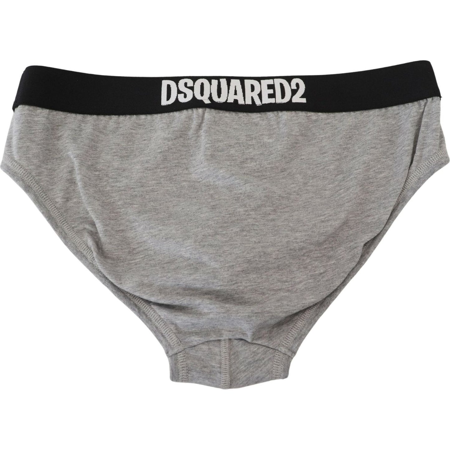 Dsquared² Gray DSURF Logo Cotton Stretch Men Brief Underwear