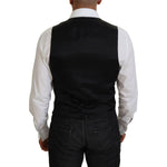 Dolce & Gabbana Black Virgin Wool Waistcoat Formal Vest TSH83840-48