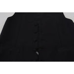 Dolce & Gabbana Black Virgin Wool Waistcoat Formal Vest TSH83840-48