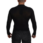 Dolce & Gabbana Black Cashmere Button Pullover Sweater TSH84013-44