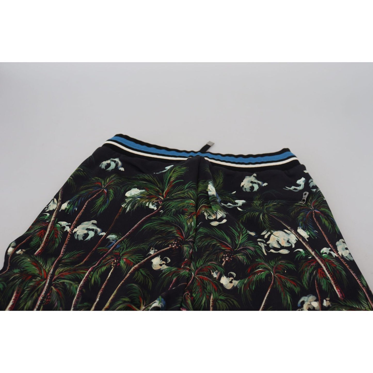Dolce & Gabbana Black Cotton Volcano Print Casual Shorts PAN74748-44