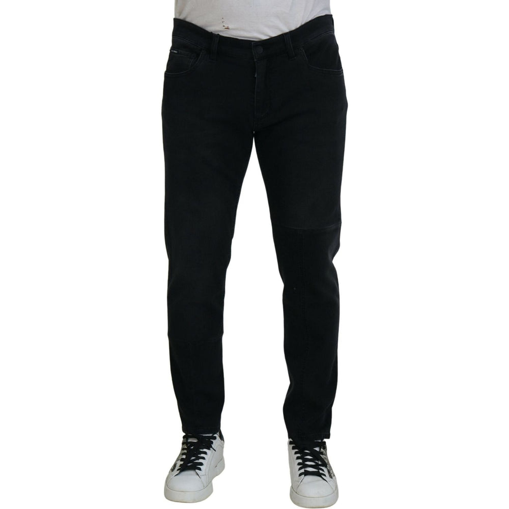 Dolce & Gabbana Black Angel Embroidery Skinny Denim Jeans PAN74717-52