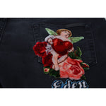 Dolce & Gabbana Black Angel Embroidery Skinny Denim Jeans PAN74717-52