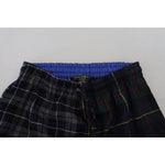 Dolce & Gabbana Multicolor Checkered Wool Men Jogger Pants PAN74780-48