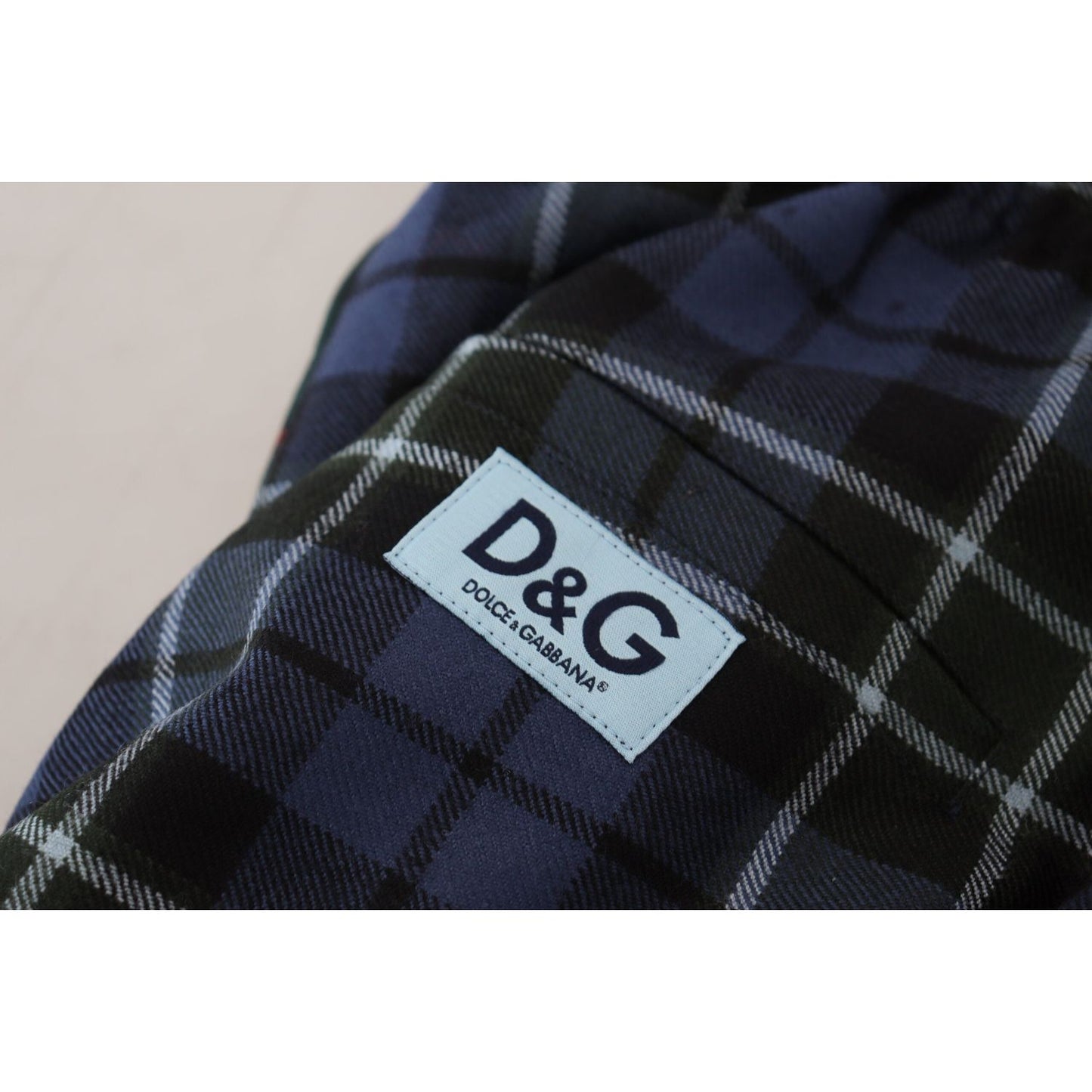 Dolce & Gabbana Multicolor Checkered Wool Men Jogger Pants PAN74780-48