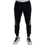 Dolce & Gabbana Black Polyester Skinny Jogger Men Pants PAN74811-44