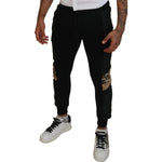 Dolce & Gabbana Black Polyester Skinny Jogger Men Pants PAN74811-44