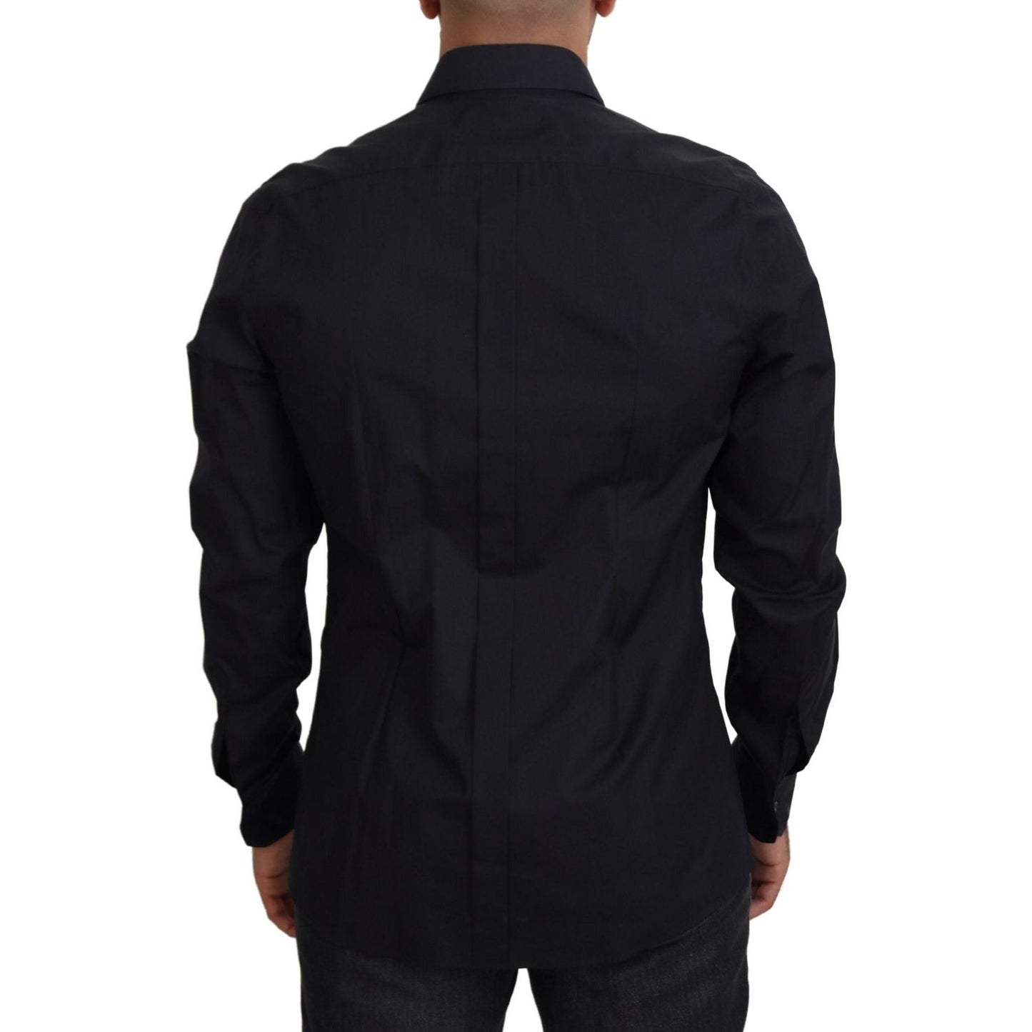 Dolce & Gabbana Black Roses Slim Fit Cotton Shirt TSH83808 -38