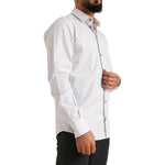 Dolce & Gabbana White MARTINI Cotton Stripe Dress Formal Shirt TSH84106-38