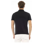 Baldinini Trend Black Cotton Men Polo Shirt BA-23741-XXL