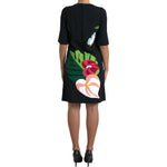 Dolce & Gabbana Black Tiger Jungle Print Sheath Stretch Dress DR28731-38