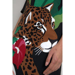 Dolce & Gabbana Black Tiger Jungle Print Sheath Stretch Dress DR28731-38