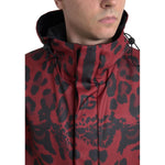 Dolce & Gabbana Red Leopard Hooded Rain Coat Jacket JKT3685-48
