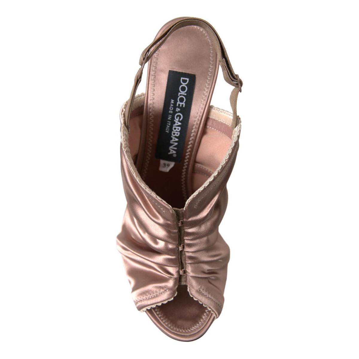 Dolce & Gabbana Light brown Slingback Corset Style Fastening stiletto heels