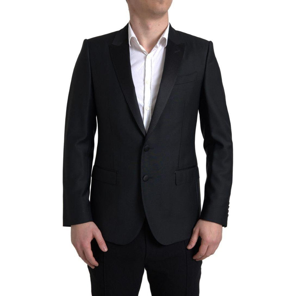 Dolce & Gabbana Black Wool Single Breasted MARTINI Blazer JKT3716-48