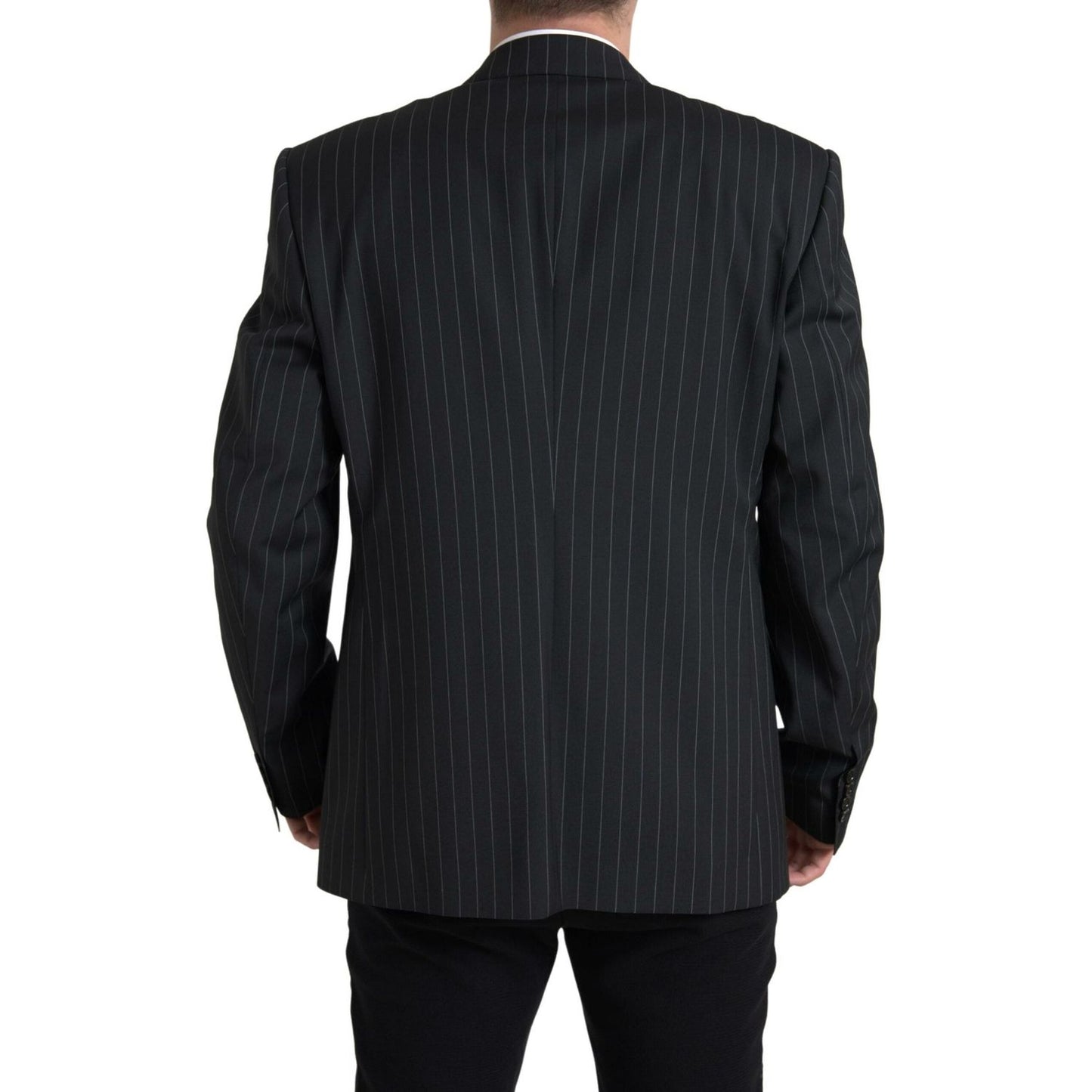 Dolce & Gabbana Black Stripe Single Breasted SICILIA Blazer JKT3690-58