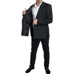 Dolce & Gabbana Black Stripe Single Breasted SICILIA Blazer JKT3690-58