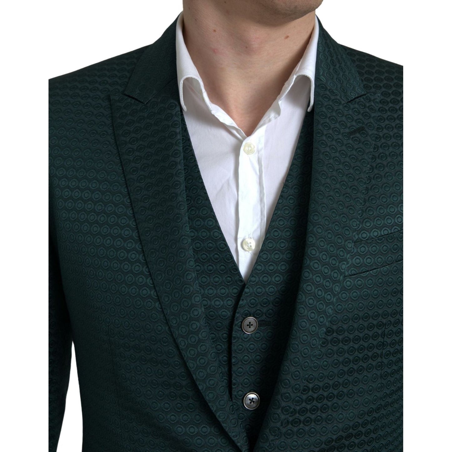 Dolce & Gabbana Green 3 Piece Single Breasted MARTINI Suit KOS2187-44