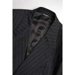 Dolce & Gabbana Black Stripe Single Breasted SICILIA Blazer JKT3690-58