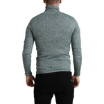 Dolce & Gabbana Green Polyester Turtleneck Pullover Sweater TSH84753-48