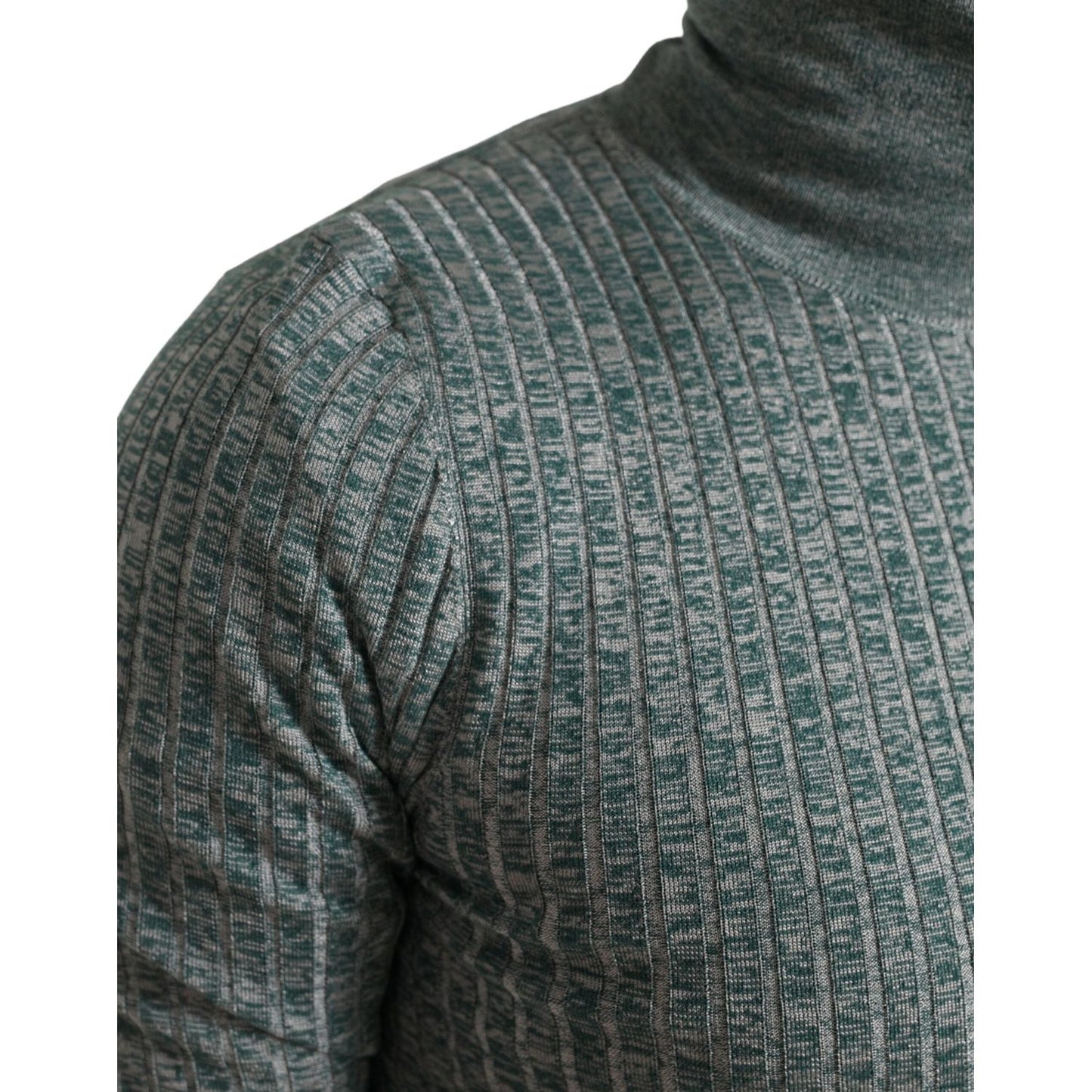 Dolce & Gabbana Green Polyester Turtleneck Pullover Sweater TSH84753-48