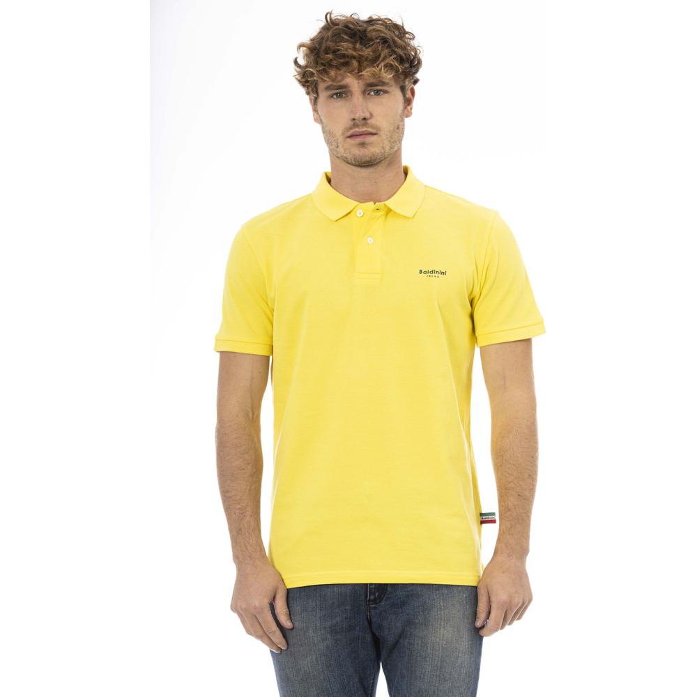 Baldinini Trend Yellow Cotton Men Polo Shirt BA-23830-S