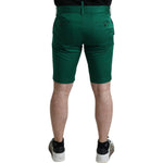 Dolce & Gabbana Deep Green Cotton Stretch Men Bermuda Shorts PAN74875-44
