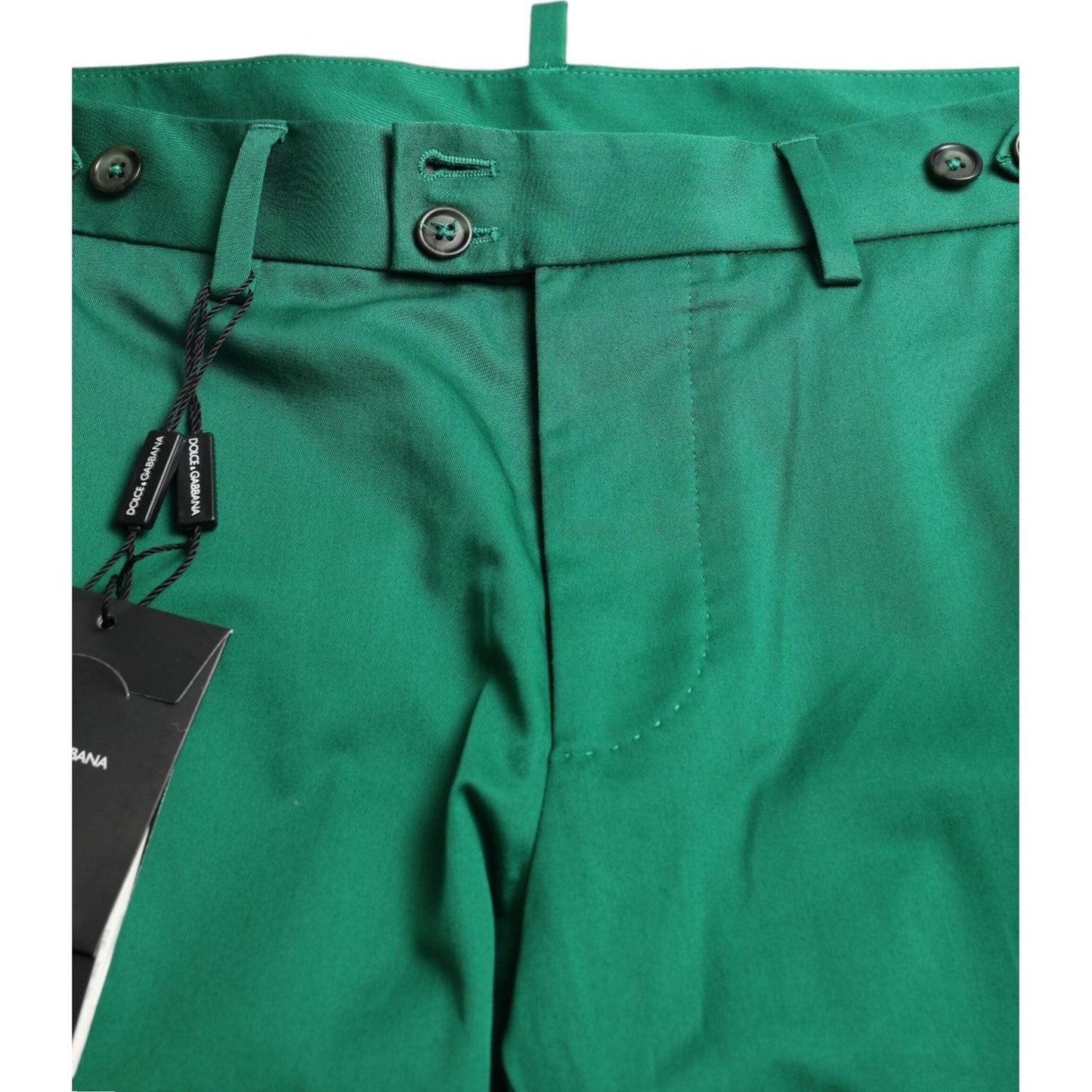 Dolce & Gabbana Deep Green Cotton Stretch Men Bermuda Shorts PAN74875-44