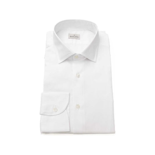 Bagutta White Cotton Men Shirt
