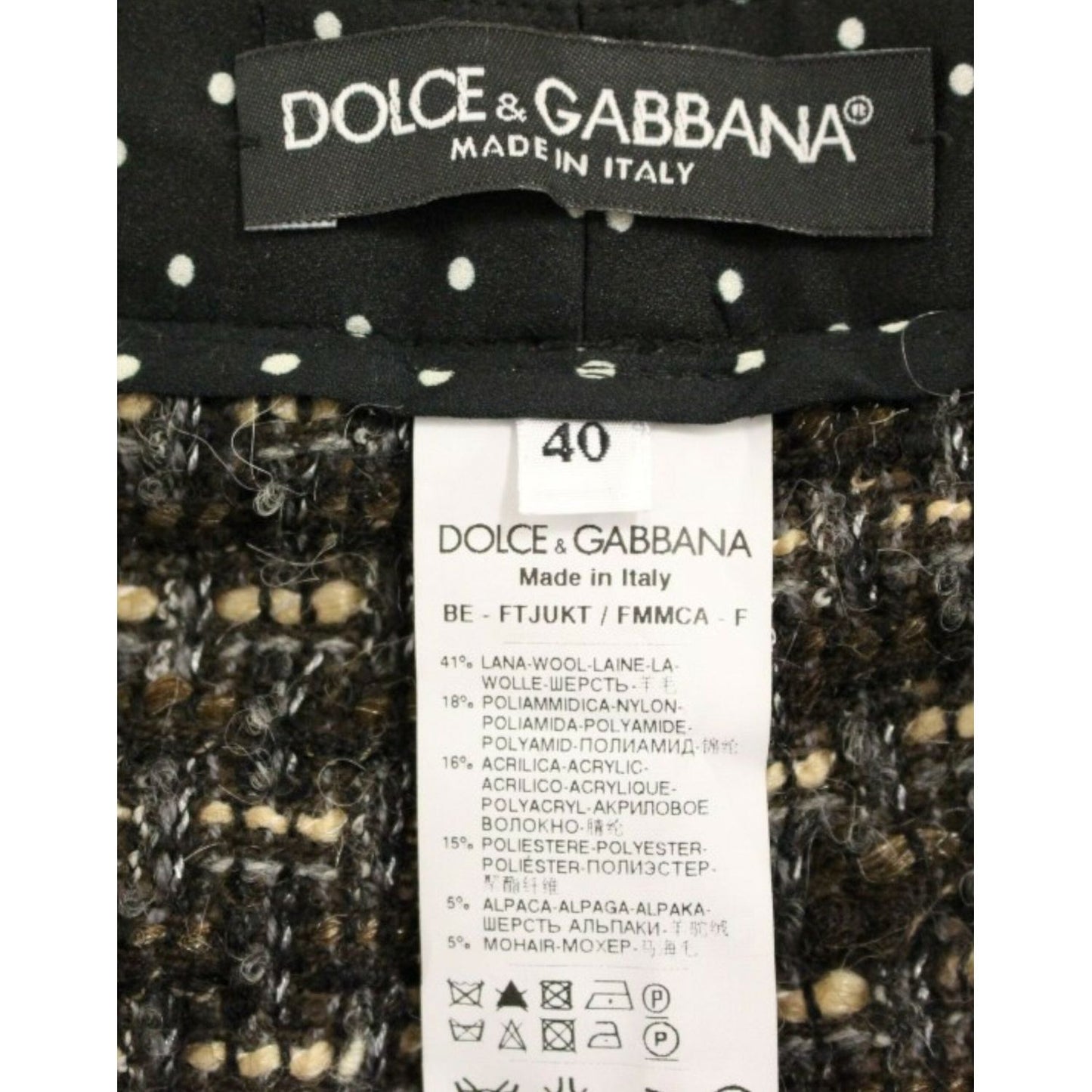 Dolce & Gabbana Multicolor wool shorts pants