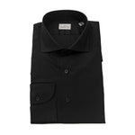 Bagutta Black Cotton Men's Shirt Slim Fit With French Collar BA-23945-L