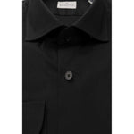 Bagutta Black Cotton Men's Shirt Slim Fit With French Collar BA-23945-L