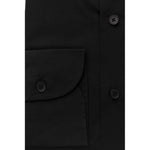Bagutta Black Cotton Men's Shirt Slim Fit With French Collar BA-23945-L