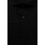 Bagutta Black Cotton Men's Shirt Slim Fit With French Collar BA-23945-L