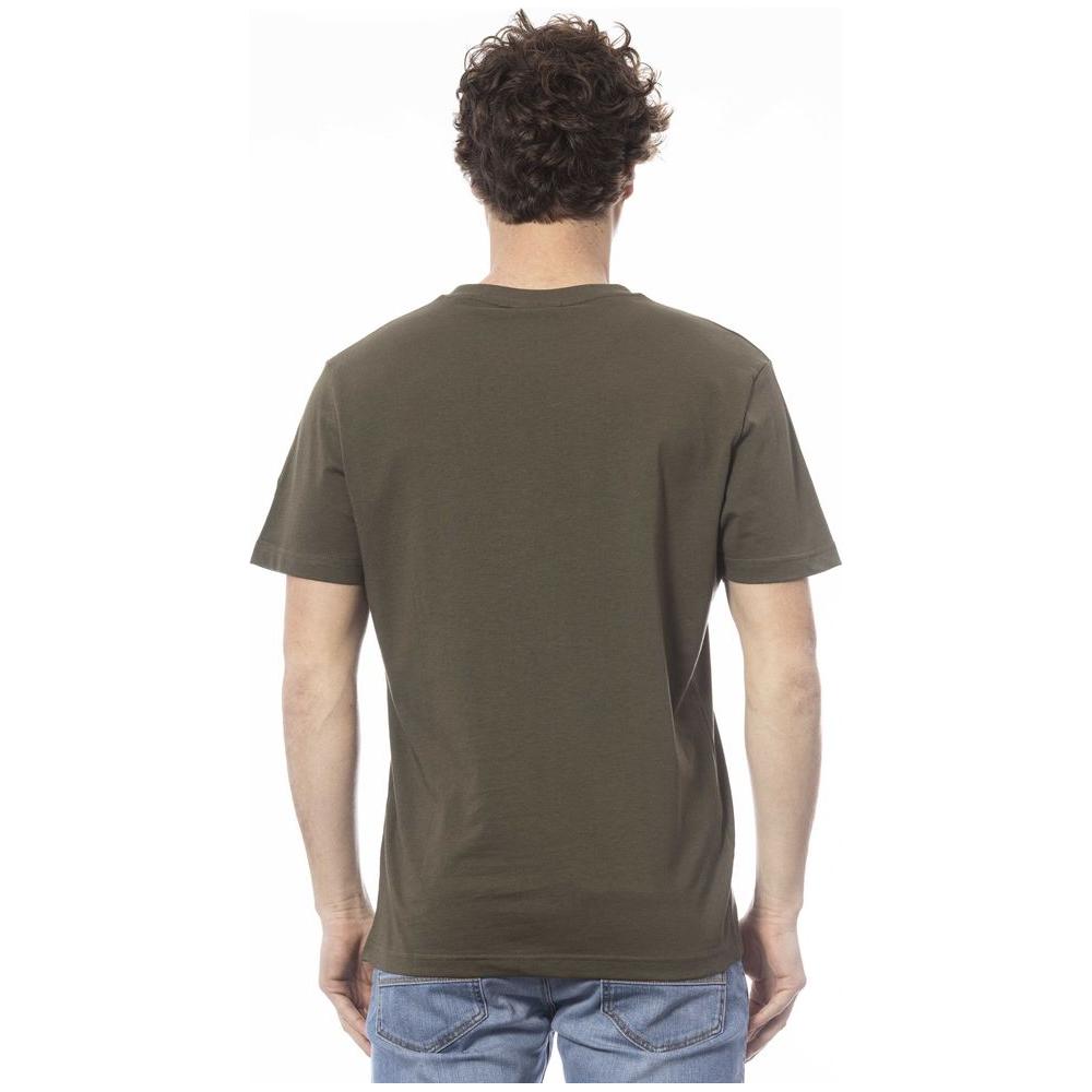 Invicta Green Cotton Men T-Shirt IN-24044-M