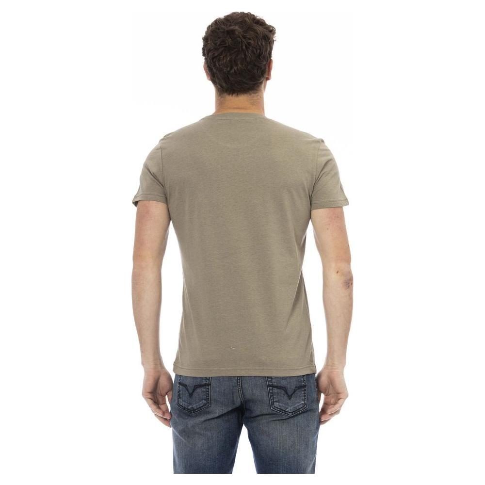 Trussardi Action Green Cotton Men T-Shirt TR-24177-M