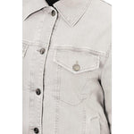 Jacob Cohen Gray Cotton Women Jacket Jacob Cohen Light Gray