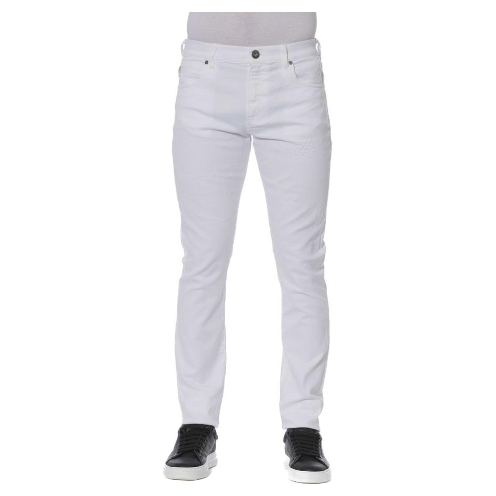 Trussardi Jeans White Cotton Men Jeans TR-24106-W31