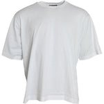 Dolce & Gabbana White Cotton Short Sleeves Crewneck T-shirt TSH85136-58