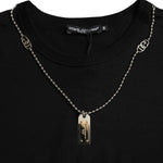 Dolce & Gabbana Black Silver Chain Short Sleeve T-shirt TSH85084-52
