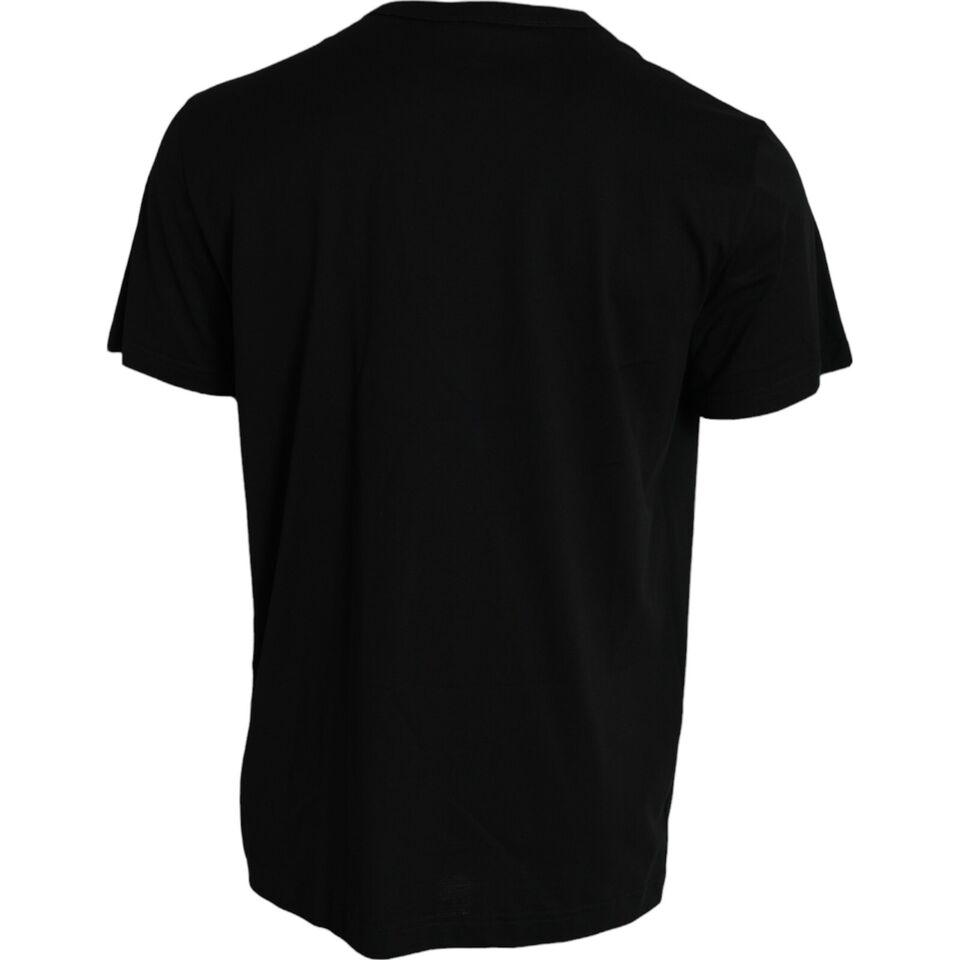 Dolce & Gabbana Black Silver Chain Short Sleeve T-shirt TSH85084-52