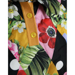 Dolce & Gabbana Multicolor Patchwork Cashmere Henley Sweater TSH852021-40