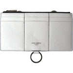 Dolce & Gabbana White Calfskin Leather Large Crossbody Card Holder Wallet BAG1384