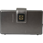 Dolce & Gabbana Metallic Gray Calfskin Leather DG BOX Shoulder Bag BAG1135