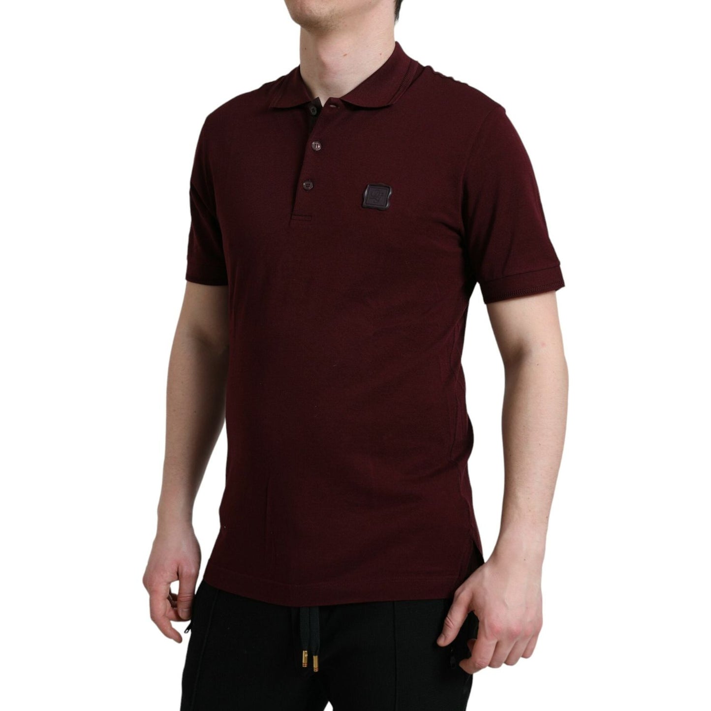 Dolce & Gabbana Maroon Collared Short Sleeves Polo T-shirt TSH84569-46