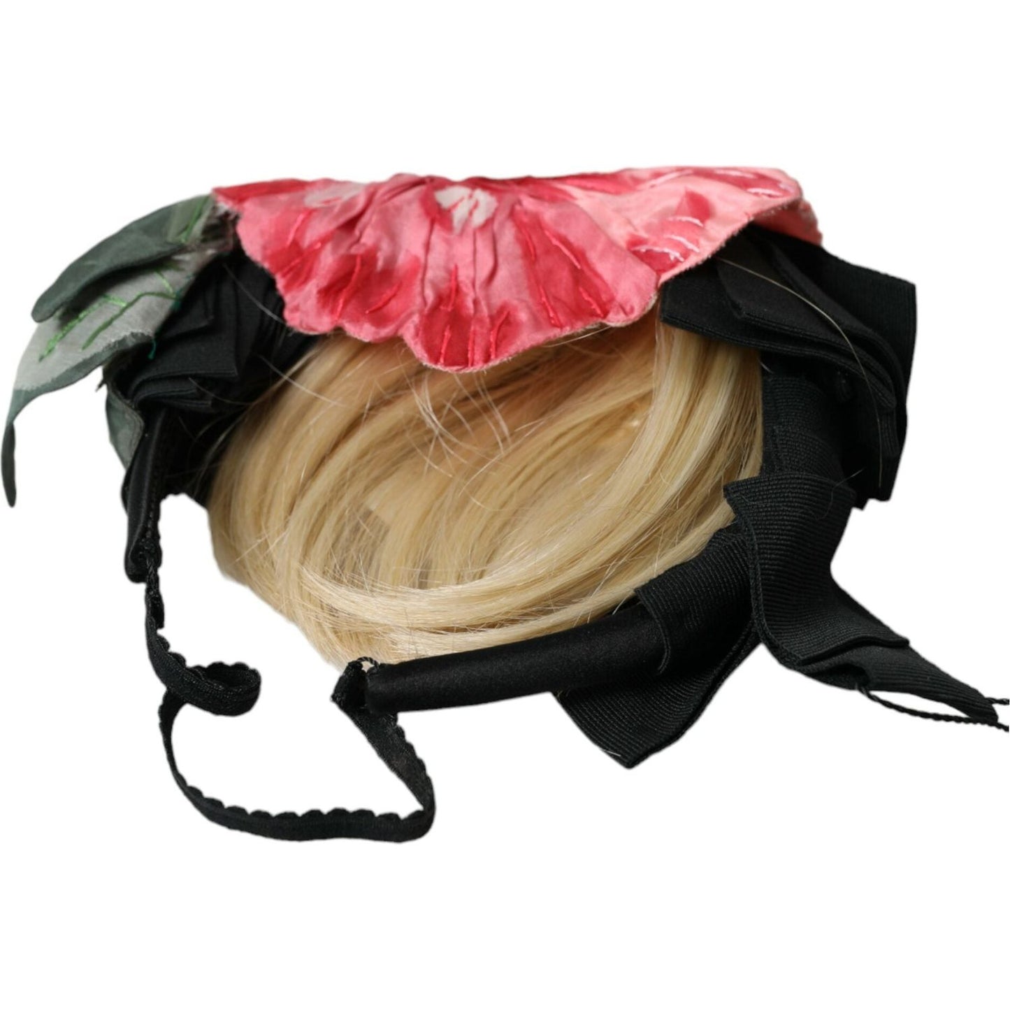 Dolce & Gabbana Black Viscose White Hair Parrucchiera Headband Diadem