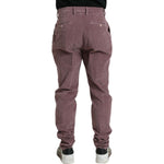 Dolce & Gabbana Purple Corduroy Cotton Stretch Skinny Pants PAN75075-50