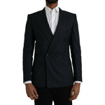 Dolce & Gabbana Black Stripe SICILIA Double Breasted Coat Blazer JKT4029-46