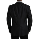 Dolce & Gabbana Black Wool MARTINI Single Breasted Coat Blazer JKT4036-56
