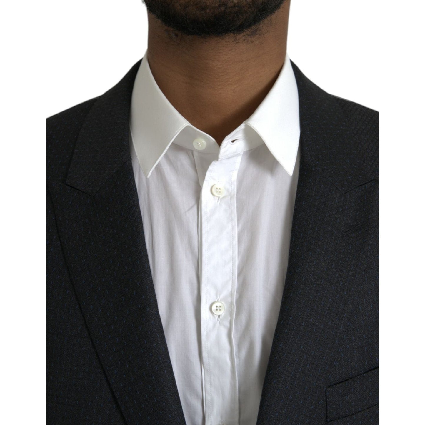 Dolce & Gabbana Black Wool MARTINI Single Breasted Coat Blazer JKT4036-56